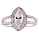 0.73 Ct. EGL Certified Marquise Shape Diamond Engagement Ring.