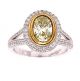 1.04 Ct. Oval Shape Fancy Color Engagement Ring.