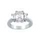1.60 Ct. Emerald Cut Diamond Engagement Ring.