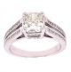 1.50 Ct. EGL Certified Radiant Cut Diamond Engagement Ring.