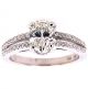 1.00 Ct. HRD Certified Oval Shape Diamond Engagement Ring.