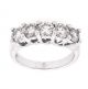 1.57 Ct. Total Weight 5 Round Brilliant Cut Diamond  Wedding Ring.