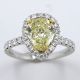 2.06 Ct. GIA Certified Natural, Fancy Yellow Pear Shape Diamond.