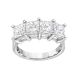 Platinum 4 One Carat Each GIA Certified Princess Cut Diamonds Wedding Ring.