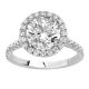 2.00 Ct. Round Brilliant Cut Diamond Halo Engagement Ring.
