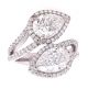 3.04 Ct. Total Weight GIA Certified Pear Shape Diamond Ring.