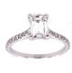 1.00 Ct. EGL Certified Emerald Cut Diamond Engagement Ring.