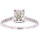 0.90 Ct. GIA Certified Radiant Cut Diamond Engagement Ring.