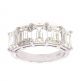 5.13 Ct. Total Weight 5 GIA Certified Emerald Cut Diamond Wedding Band.